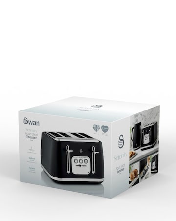 Swan Serenity Black 4 Slice Toaster