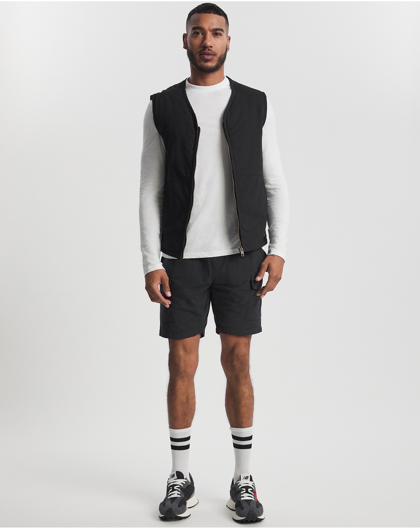 nylon t shirt and shorts