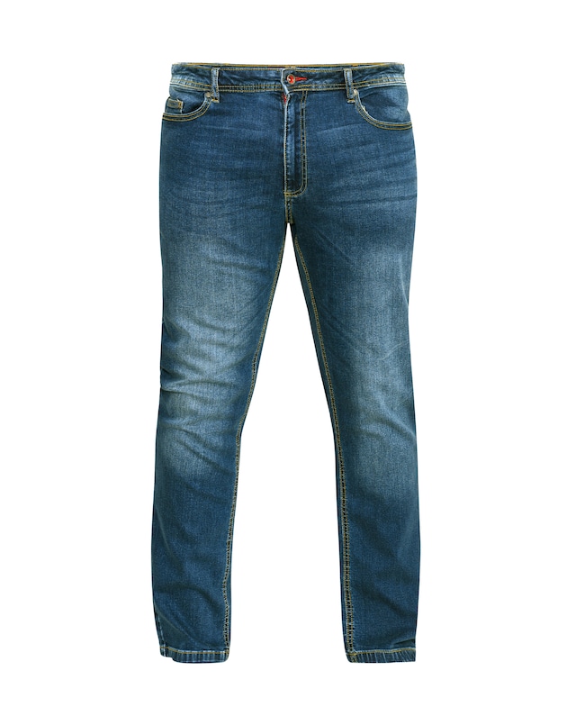 D555 Big & Tall Ambrose Tapered Fit Stretch Jeans - Vintage Blue