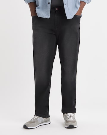 D555 Big & Tall Benson Tapered Fit Stretch Jeans - Grey Stonewash