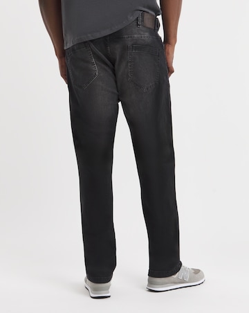 D555 Big & Tall Benson Tapered Fit Stretch Jeans - Grey Stonewash