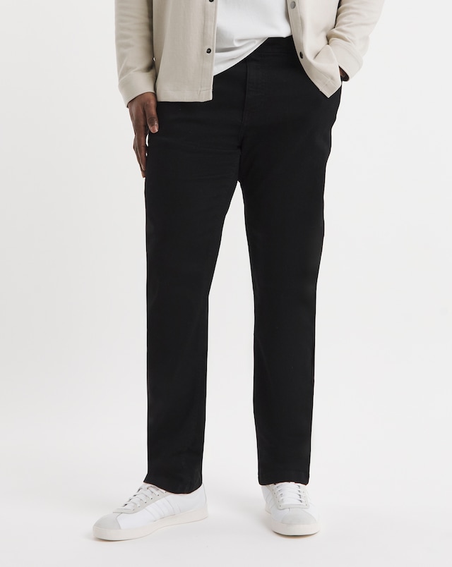 D555 Big & Tall Claude Tapered Fit Stretch Jeans - Black