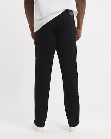 D555 Big & Tall Claude Tapered Fit Stretch Jeans - Black
