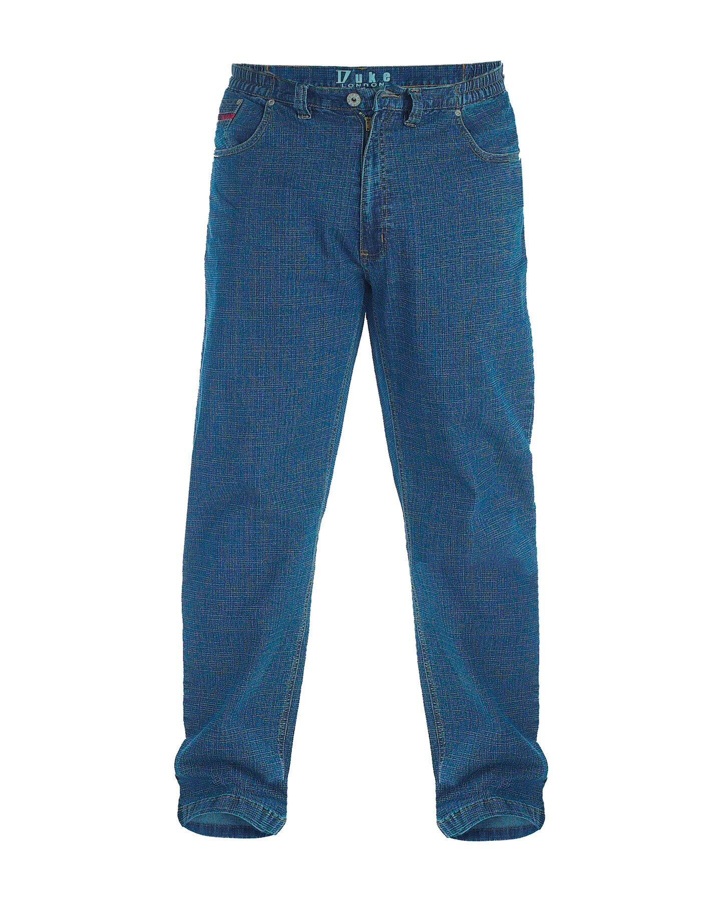 D555 Bailey Relaxed Comfort Fit Stretch Jeans With Elasticated Waist Blue