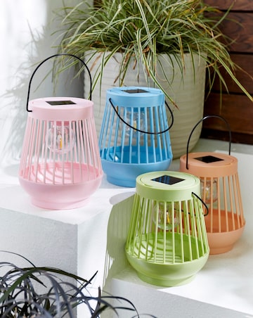 4 Multi-coloured Solar Lanterns