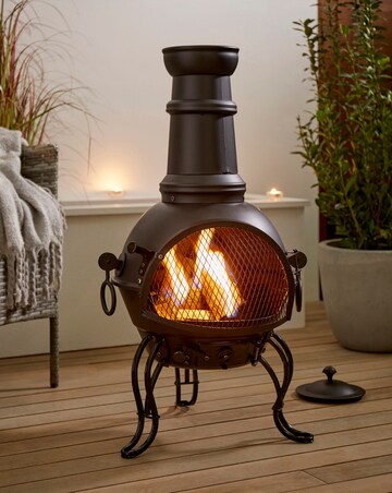 La Hacienda Murcia Medium Steel Chimenea with Grill