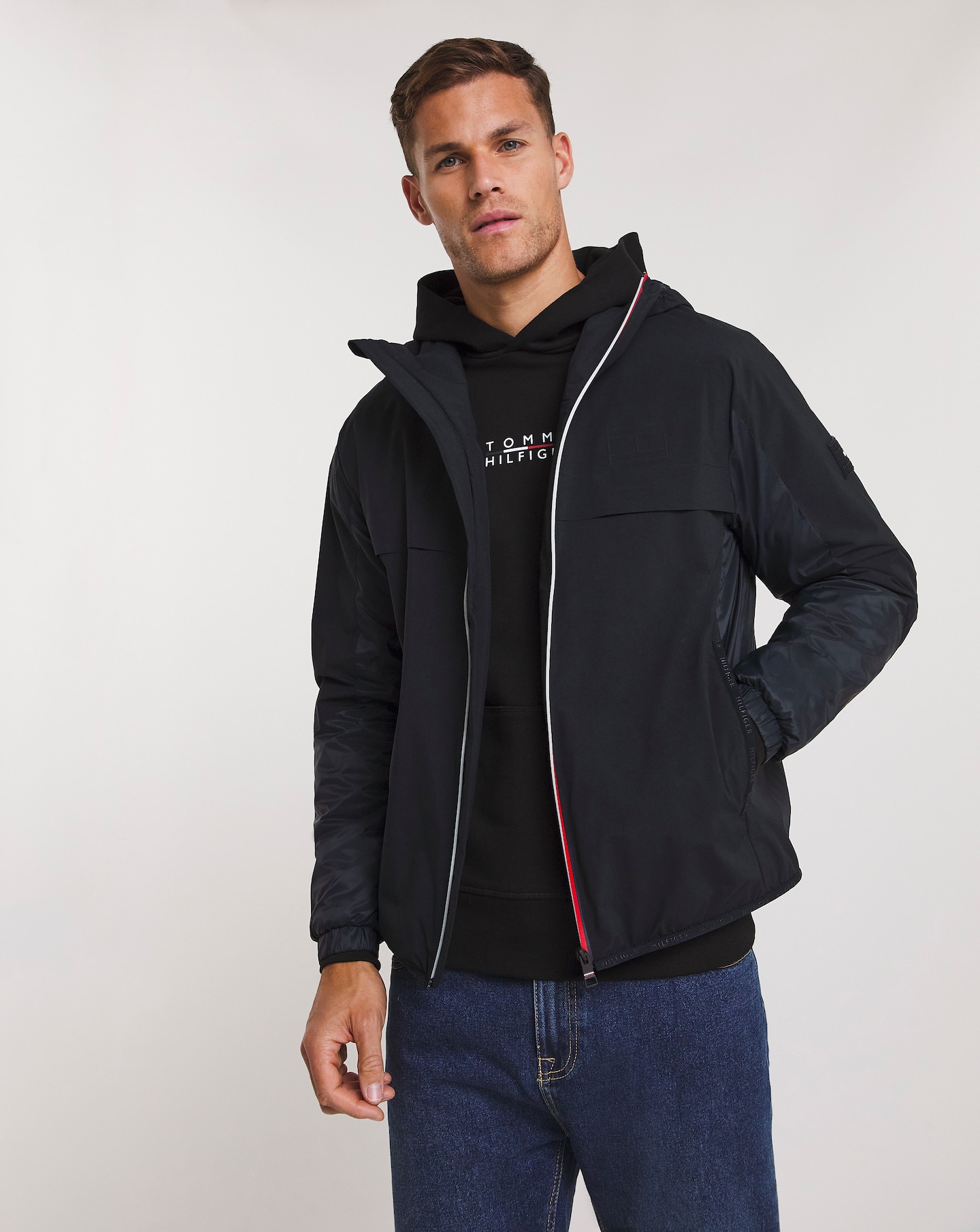 Tommy hilfiger tech hooded jacket online