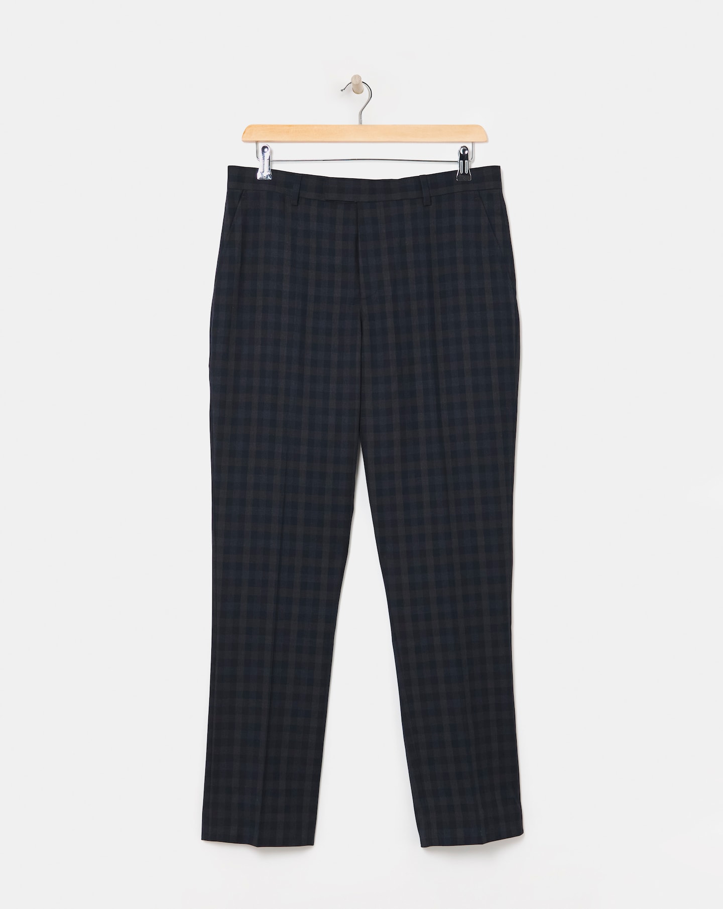 Gingham Check Suit Trousers