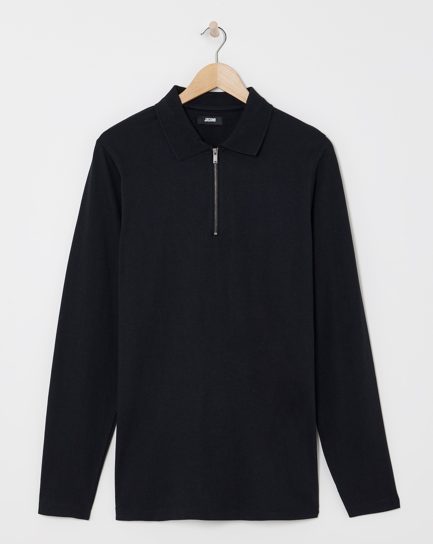 Jersey Zip Neck Polo