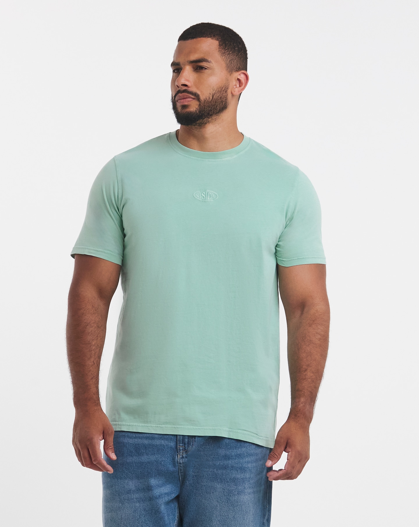 Garment Dyed Embroidered T-Shirt Long