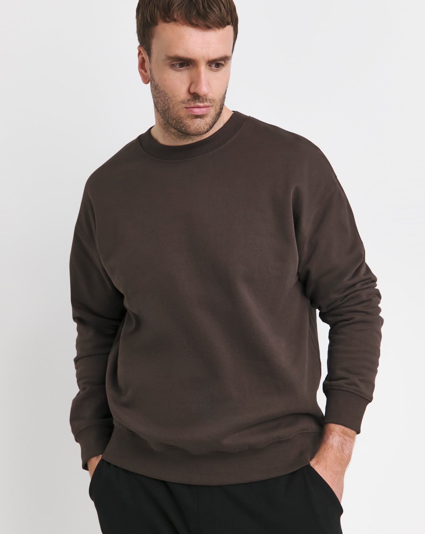 Relaxed Fit Garment Dyed Crew Sweatshirt