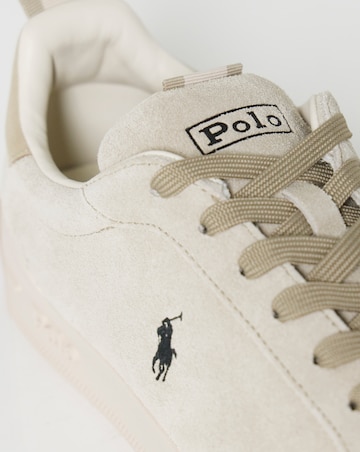 Polo Ralph Lauren Heritage Court Suede Trainer - Beige