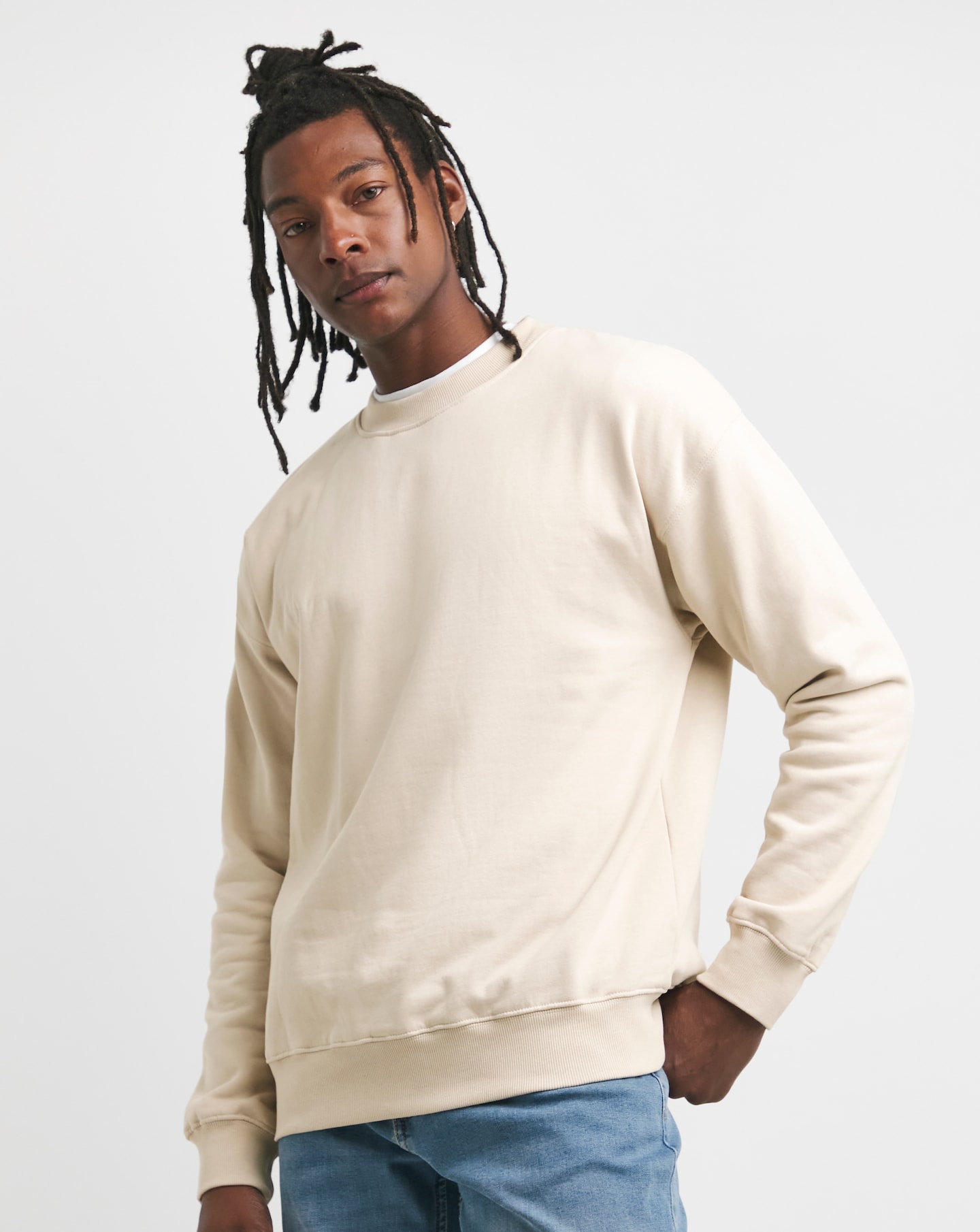 Relaxed Fit Crew Neck Sweatshirt