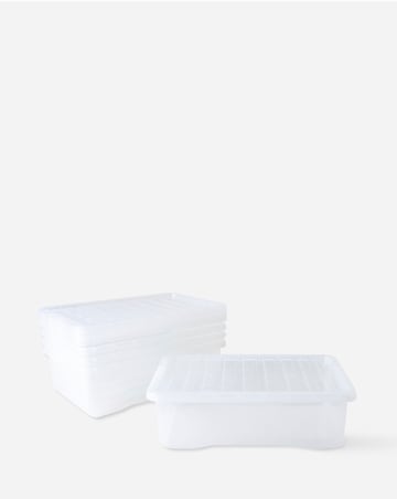 Wham Crystal Underbed 32L Box and Lid 5pk