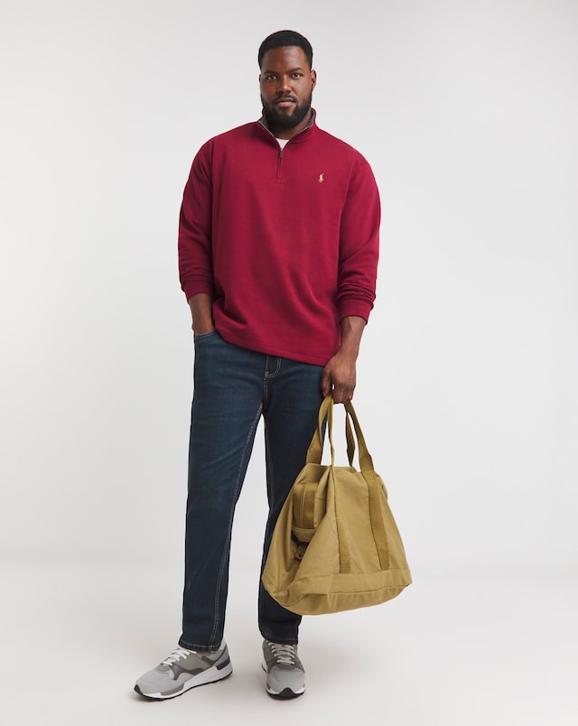 Polo Ralph Lauren Red 1/4 Zip Jersey Top