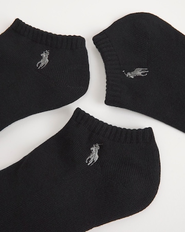 Polo Ralph Lauren 6 Pack Low Cut Black Socks