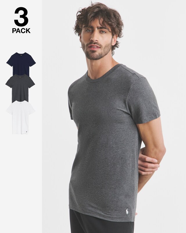 Polo Ralph Lauren 3 Pack Lounge T-shirts - Navy/White/Grey