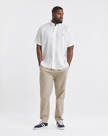 Polo Ralph Lauren Short Sleeve Linen Mix Shirt - White