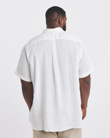 Polo Ralph Lauren Short Sleeve Linen Mix Shirt - White