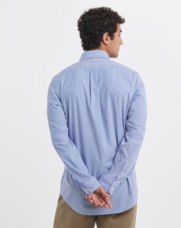 Polo Ralph Lauren Long Sleeve Stretch Poplin Shirt - Blue/White