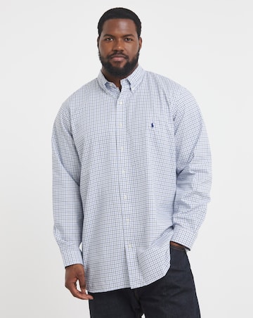 Polo Ralph Lauren Long Sleeve Check Twill Shirt - Cream/Blue