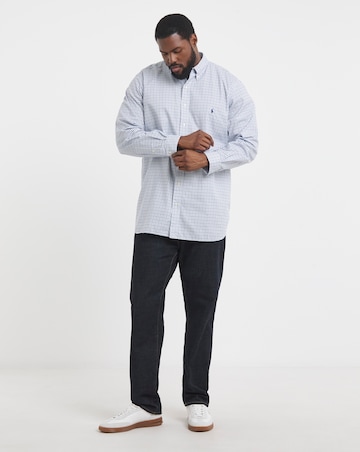 Polo Ralph Lauren Long Sleeve Check Twill Shirt - Cream/Blue