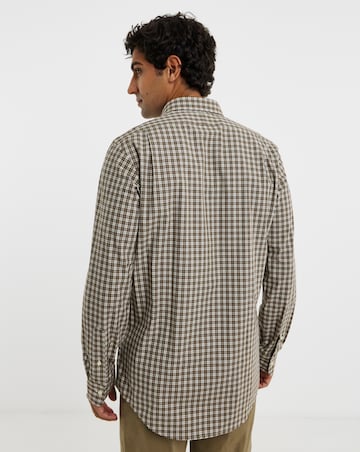 Polo Ralph Lauren Long Sleeve Stretch Check Poplin Shirt - Brown