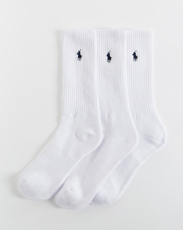 Polo Ralph Lauren Classic 6 Pack Sport Sock - White