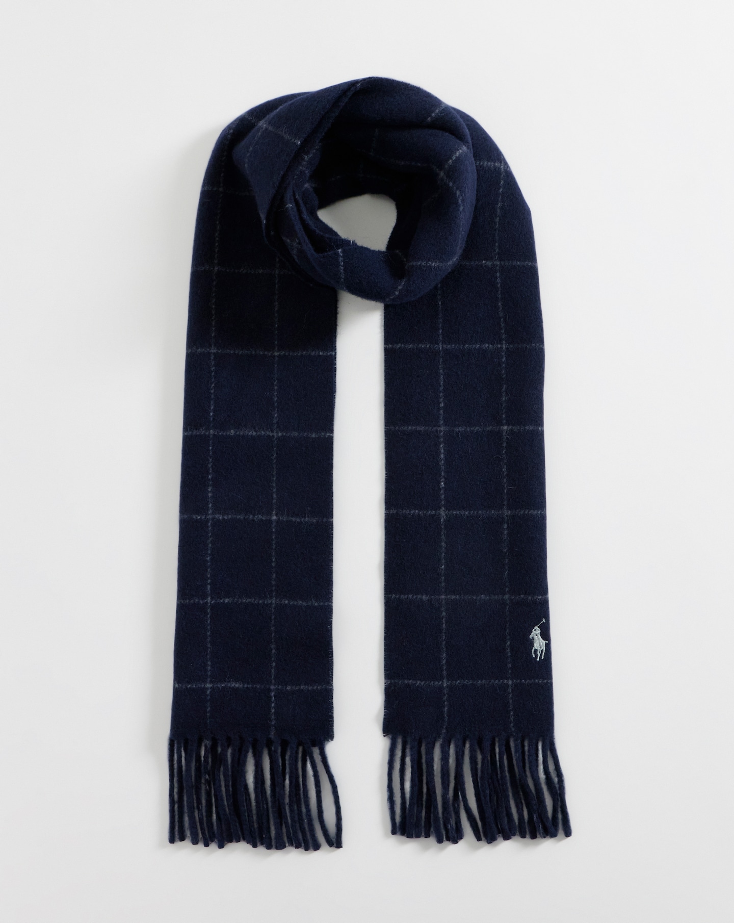New In - Polo Ralph Lauren Check Scarf - Navy