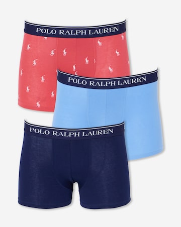 Polo Ralph Lauren 3 Pack Classic Print Trunk - Blue/Navy/Red