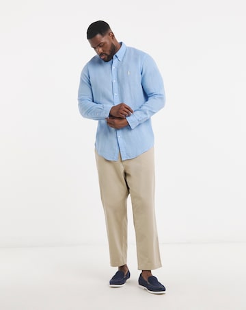 Polo Ralph Lauren Long Sleeve Linen Shirt - Blue