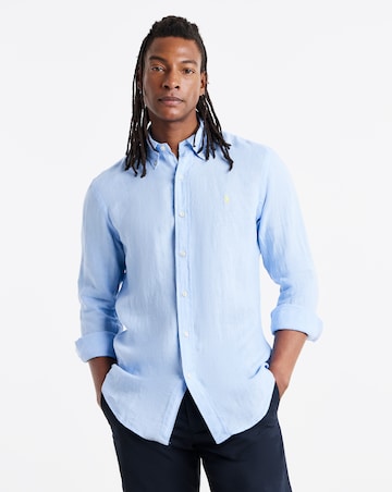 Polo Ralph Lauren Long Sleeve Linen Shirt - Blue