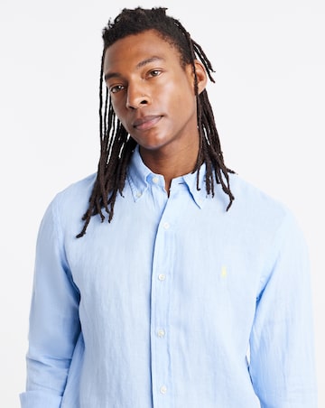 Polo Ralph Lauren Long Sleeve Linen Shirt - Blue