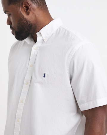 Polo Ralph Lauren Short Sleeve Seersucker Shirt - White