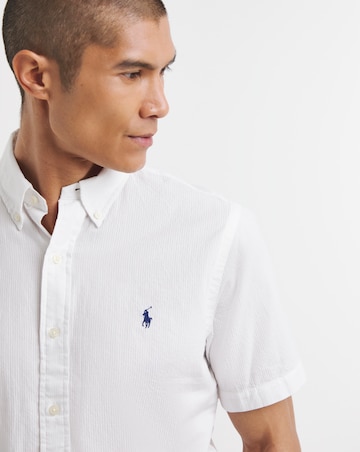 Polo Ralph Lauren Short Sleeve Seersucker Shirt - White