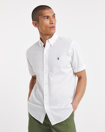 Polo Ralph Lauren Short Sleeve Seersucker Shirt - White