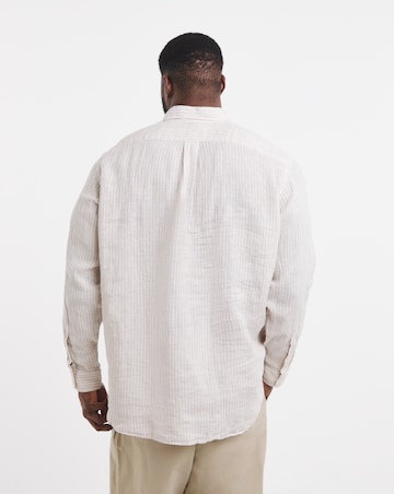 Polo Ralph Lauren Long Sleeve Linen Shirt - Beige/White