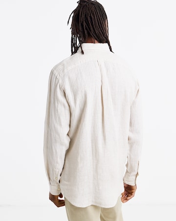 Polo Ralph Lauren Long Sleeve Linen Shirt - Beige/White