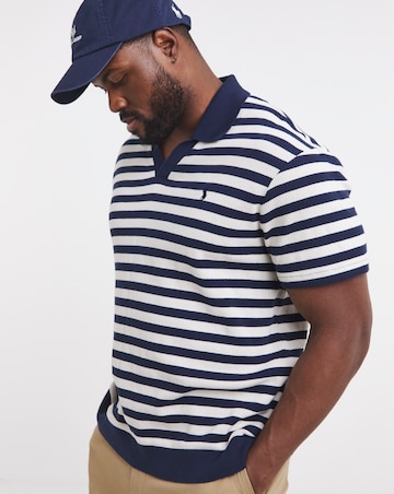 Polo Ralph Lauren Short Sleeve Stripe Polo - Navy/Cream