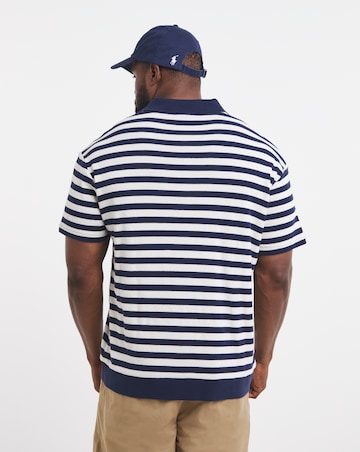 Polo Ralph Lauren Short Sleeve Stripe Polo - Navy/Cream