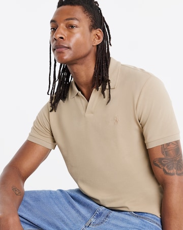Polo Ralph Lauren Short Sleeve Stretch Mesh Polo - Beige