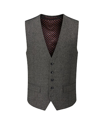 Skopes Fox Suit Waistcoat Charcoal