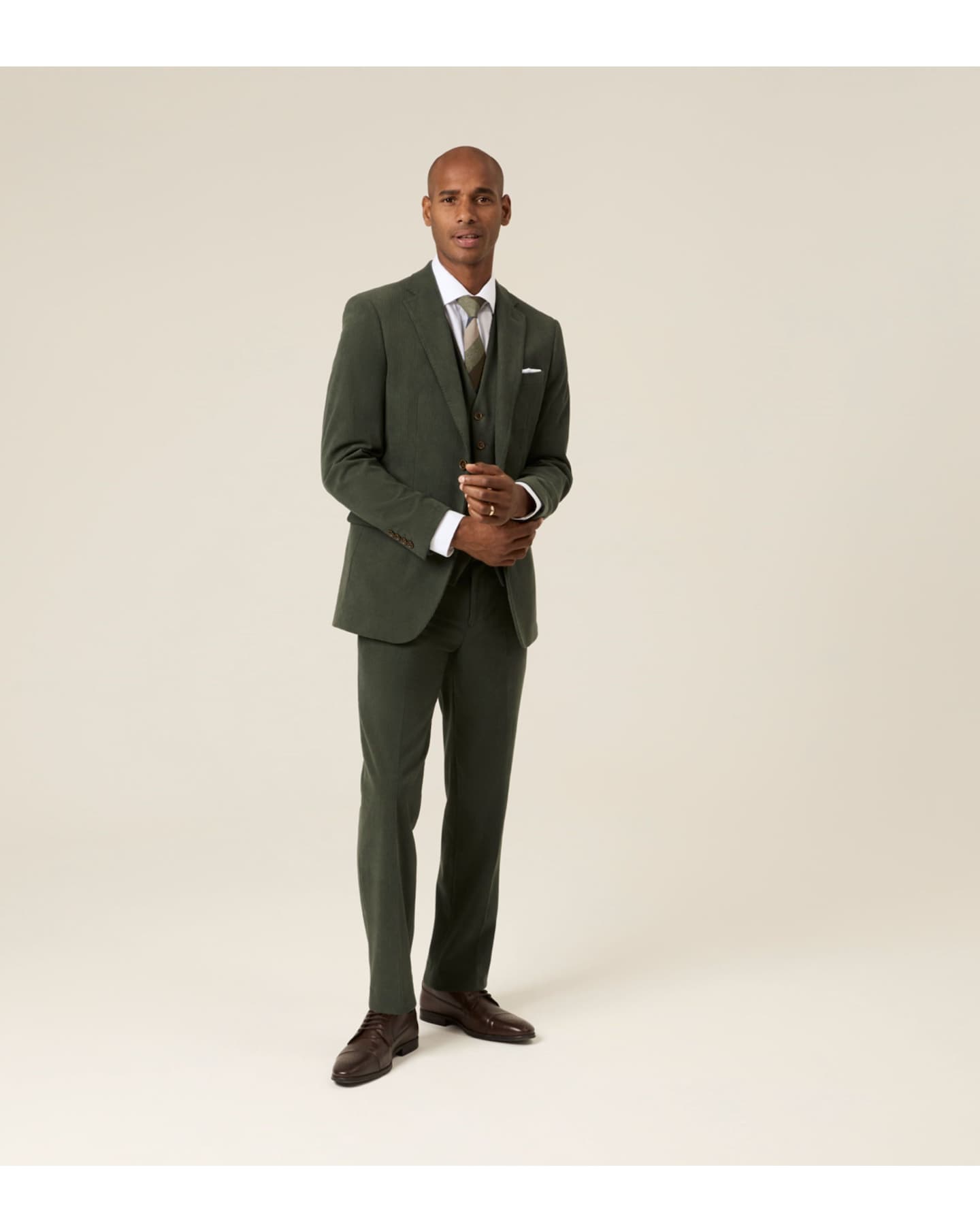 Skopes Dorsey Suit Wcoat Moss Corduroy | Jacamo