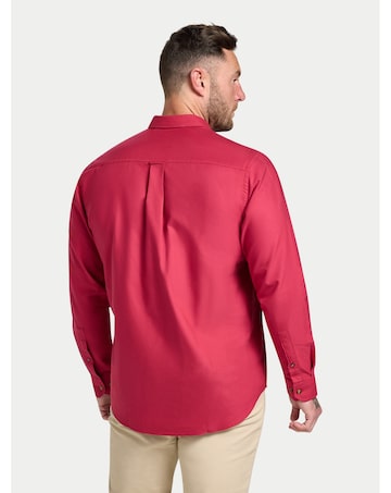 Raging Bull Long Sleeve Classic Oxford Shirt Berry
