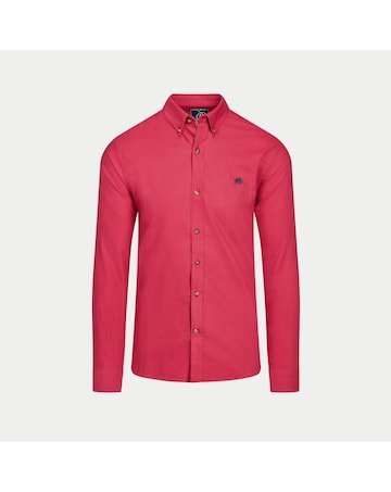 Raging Bull Long Sleeve Classic Oxford Shirt Berry