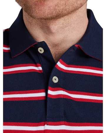 Raging Bull Triple Stripe Pique Polo Red