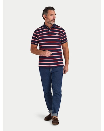 Raging Bull Triple Stripe Pique Polo Red
