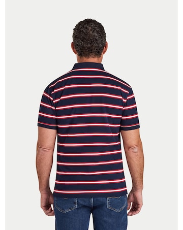 Raging Bull Triple Stripe Pique Polo Red