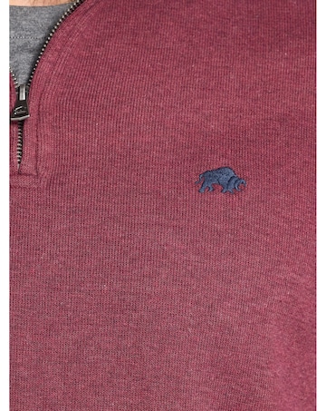 Raging Bull Classic French Rib Quarter Zip Burgundy