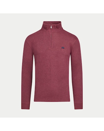 Raging Bull Classic French Rib Quarter Zip Burgundy